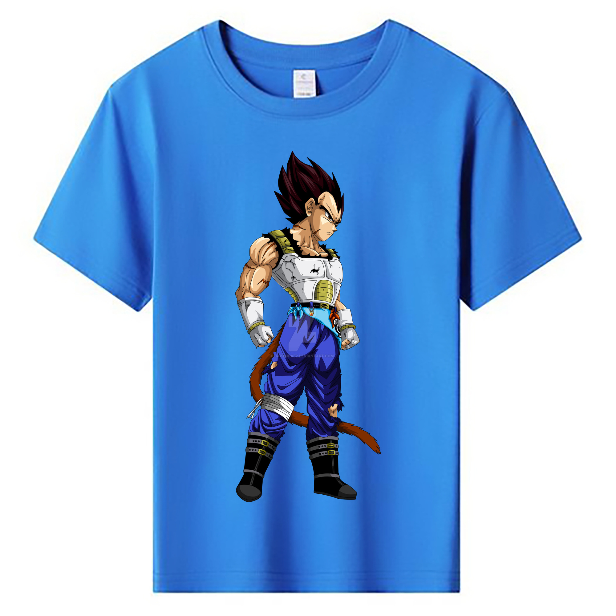（画像用） ドラゴンボール ベジータ四世（Bejīta Yonsei）DRAGON BALL Vegeta IV 綿100％キッズTシャツ（フロントプリント）